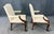 Late 20th Century Late 20th Century Pair of Baker Furniture Stately Homes Gainsborough Arm Chairs in White For Sale - Image 5 of 17