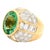 5.99 Carat Neon-Green Paraiba Tourmaline Diamond 18k Yellow Gold Ring, Aigs Cert, Size 5.75 For Sale - Image 4 of 8