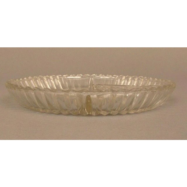 Indiana Glass Company Vintage Indiana Clear Glass 3-Part Condiment Relish Dish 259 For Sale - Image 4 of 7