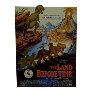 "The Land Before Time" Movie Advertising Cardboard Sign For Sale