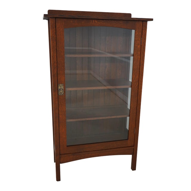 Stickley Mission Oak Arts & Crafts Antique Bookcase For Sale