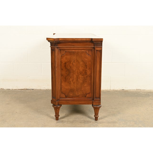 Karges French Regency Louis XVI Burled Walnut Chest of Drawers For Sale - Image 12 of 14