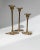 Gold Art Nouveau Leaf-Shaped Candleholders in Brass, Italy, 1940s, Set of 3 For Sale - Image 8 of 11