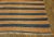 1920s Apricot Blue Stripe Antique Indian Cotton Dhurrie Carpet 9'7" X 15'3" Flatweave Wool Rug For Sale In New York - Image 6 of 12