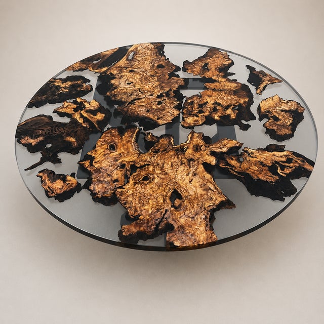 Rondò Resin and Olive Root Table by Andrea Toffanin for Hood For Sale - Image 4 of 7