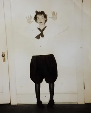 Vintage Snapshot Photo Invisible Minnie Mouse Torso
