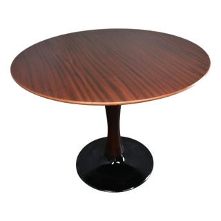 Round Mahogany Table by Drevotvar Jablonne, Czechoslovakia, 1970s For Sale