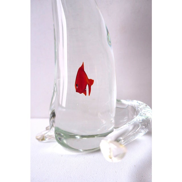 Italian Murano Art Glass Cat and Goldfish Sculpture For Sale In New York - Image 6 of 12