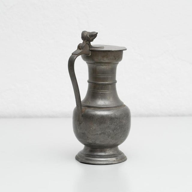 Silver Vintage Traditional Metal Lidded Jug, 1970s For Sale - Image 8 of 18