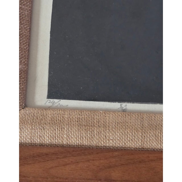 Japanese Vintage Kaoru Kawano Signed Numbered Woodblock Print "Hair" Japanese 124/300 For Sale - Image 3 of 6