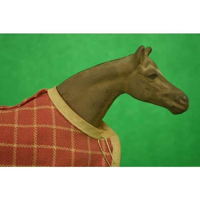 Lead Horse W/ Tattersall Blanket Figurine For Sale - Image 10 of 11