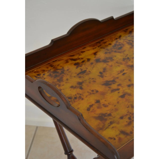 1980s Anglo-Indian Wood Tray Table For Sale - Image 9 of 12