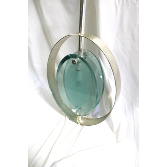 Mid-Century Modern Contemporary Custom Mid-Century Modern Style Pendant in Silver Plate For Sale - Image 3 of 10