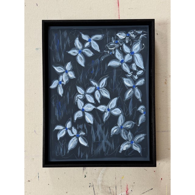Impressionist Dogwoods in Blue, Painting by Louis Venturelli For Sale - Image 3 of 5