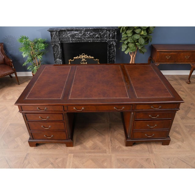 This is the Huge Partners Desk in the Niagara Furniture collection. This desk behemoth matches a number of other pieces...