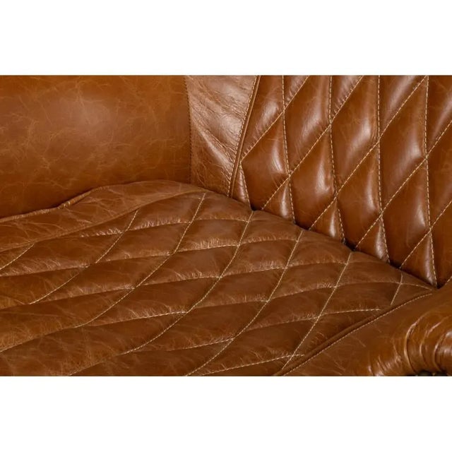 Classic Brown Leather Chair For Sale - Image 10 of 12