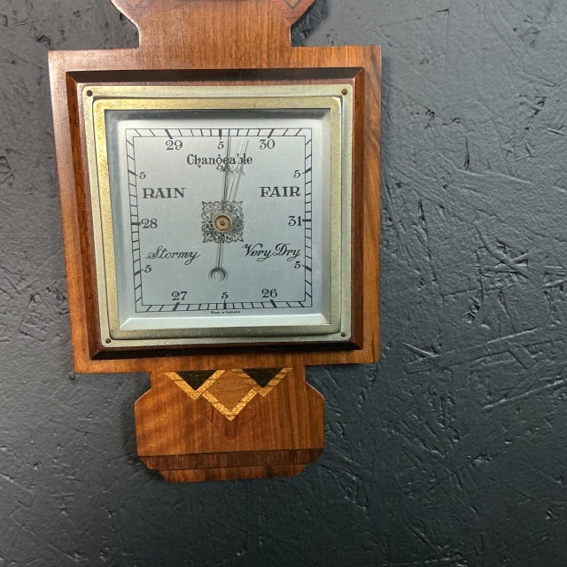 Art Deco Wooden Weather Station, 1935, in Good conditions. Designed 1920 to 1949