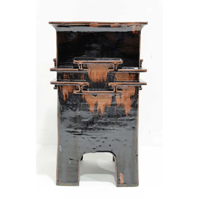 Mid 20th Century Attributed to Eric O'Leary Japanese Ceramic Stool or Side Table For Sale - Image 4 of 7