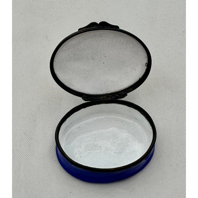 Paint 19thC Samson Enamel Boxing “Set To” Patch Trinket Box For Sale - Image 7 of 9