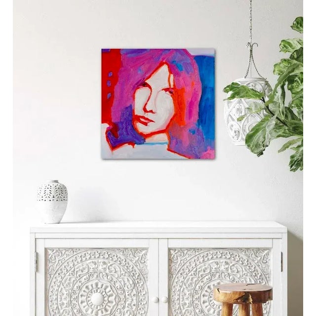 Modern Figurative Portrait in Pop Art Style – Original Oil Painting For Sale - Image 9 of 12