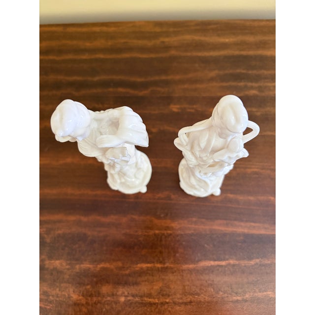 Ceramic Mid-20th Century Blanc De Chine Porcelain Figures of Quan Yin, Pair For Sale - Image 7 of 8