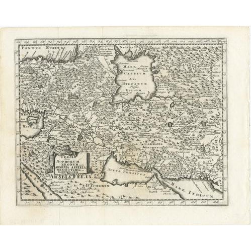 Cluver Persia Map with Armenia & Mesopotamia, 1697 For Sale