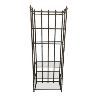 1980s Boho Chic Iron Spear 6 Tiered Etagere For Sale