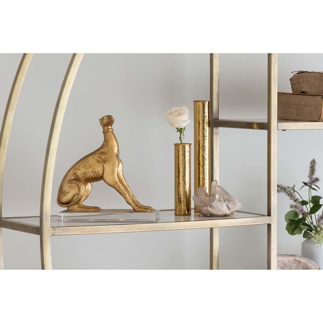 Transitional Regina Andrew Hammered Bud Vase Set - Polished Brass For Sale - Image 3 of 6