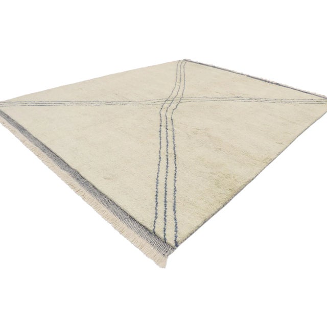 Contemporary Moroccan Area Rug with Modernist Style 08'01 x 10'02. This hand knotted wool contemporary Moroccan area rug...