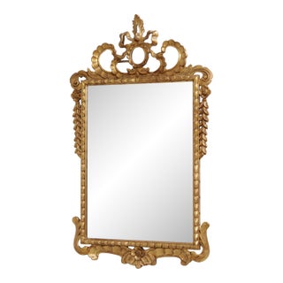 Decorative Crafts Inc Baroque Style Giltwood Wall Mirror For Sale