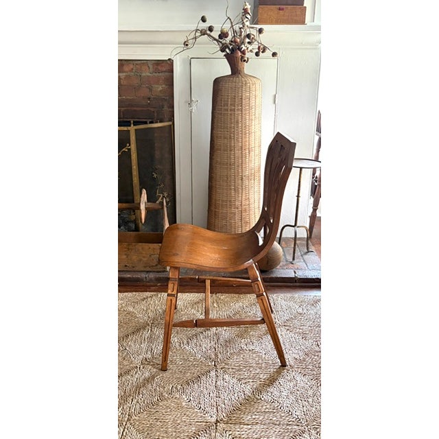Early Bentwood European Arts and Crafts Chair With a Carved Back Splat For Sale - Image 10 of 12