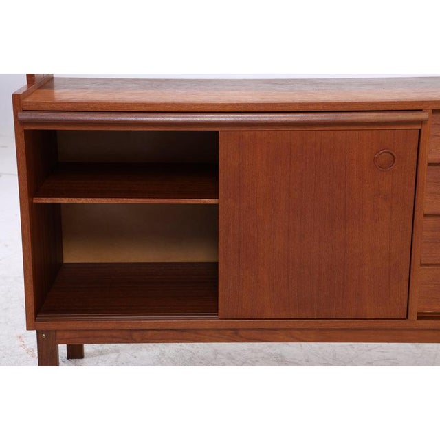 Mid-Century Danish Teak Bookcase with Drawers For Sale - Image 11 of 18