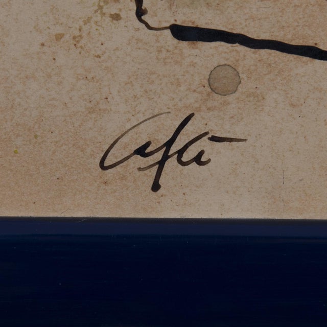 Nino Caffè, Italian Abstract Composition, 1960s, Mixed Media on Paper For Sale - Image 6 of 7