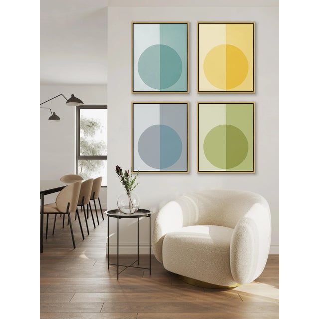 Modern Cool Forevers by Stephanie Henderson in Gold Frame, Medium Art Prints on Canvas, Set of 4 For Sale In Austin - Image 6 of 7