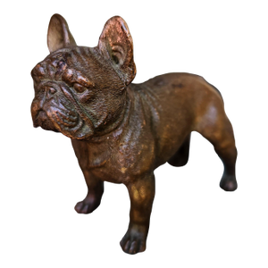 Japanese Bronze French Bulldog Statue