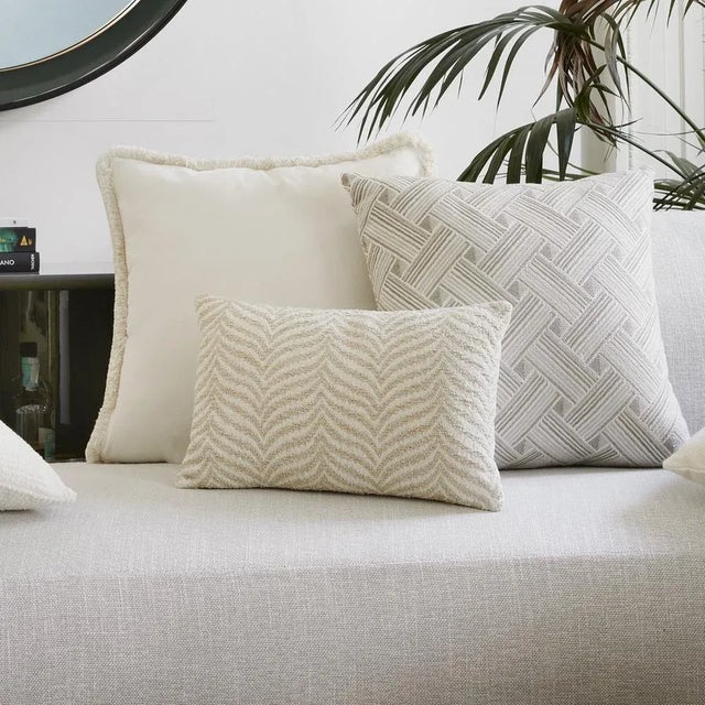 Contemporary Zebra Ivory Cushion from Lo Decor For Sale - Image 3 of 4