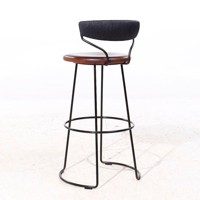 Late 20th Century Baker McGuire Danish Cord Bar Stools - Set of 3 For Sale - Image 5 of 10