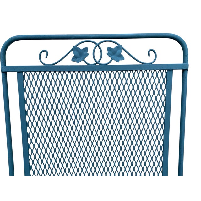 Woodard Briarwood Wrought Iron Three Piece Garden Bench Excellent Condition For Sale - Image 9 of 11