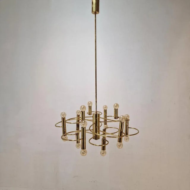 Mid-Century Chandelier by Gaetano Sciolari, 1970s For Sale - Image 9 of 9