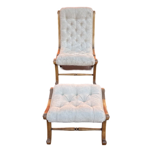 1970s Obi Chair With Matching Ottoman For Sale