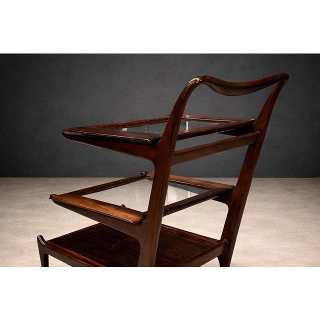 Brazilian Mid-Century Modern Bar Cart in Rosewood, Carlo Hauner and Martin Eisler, 1950s - Lot 532 For Sale In New York - Image 6 of 14