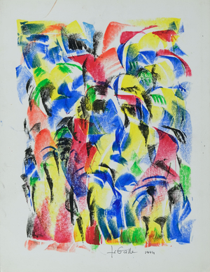 Françoise Galle, Lovers' Kiss, Pastel