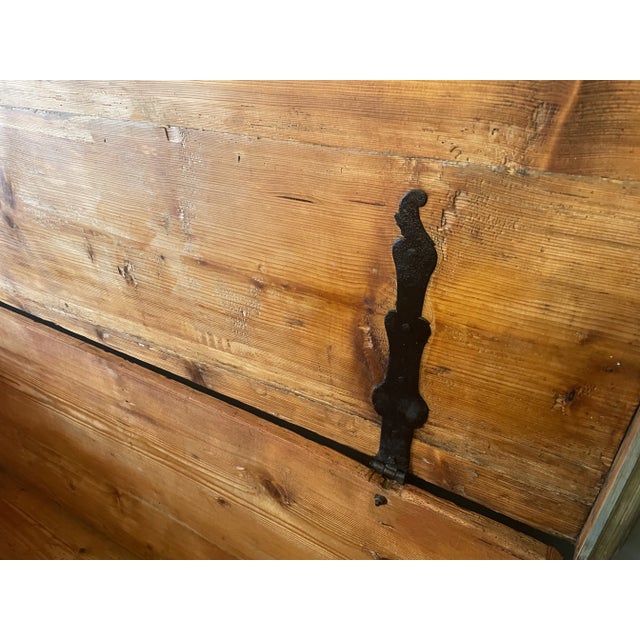 Large Antique Fir Chest For Sale - Image 6 of 11