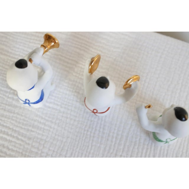 Chinese Bisque Porcelain Piano Babies Musical Figurines- Set of 3 For Sale - Image 9 of 13