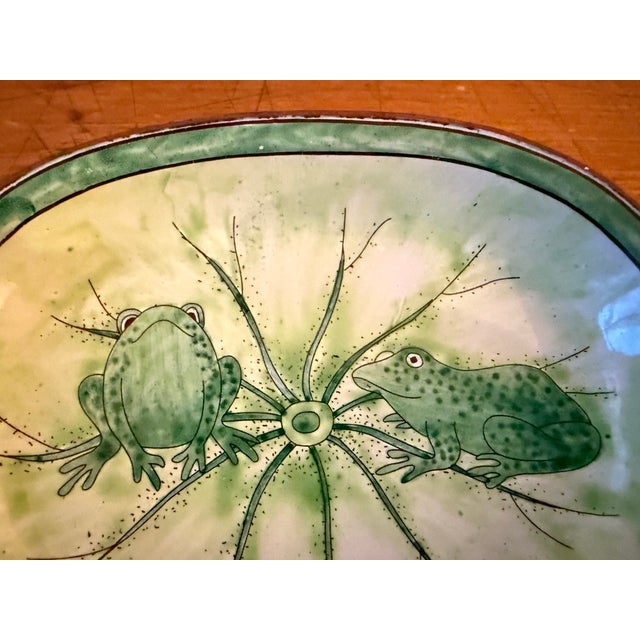 Early 21st Century Kelvin Chen Frog Themed Soap Dish ~ Charming! For Sale - Image 5 of 8