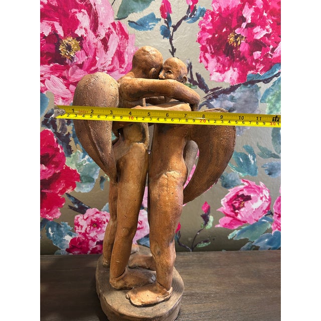Traditional Two Angels Sculpture For Sale - Image 3 of 6