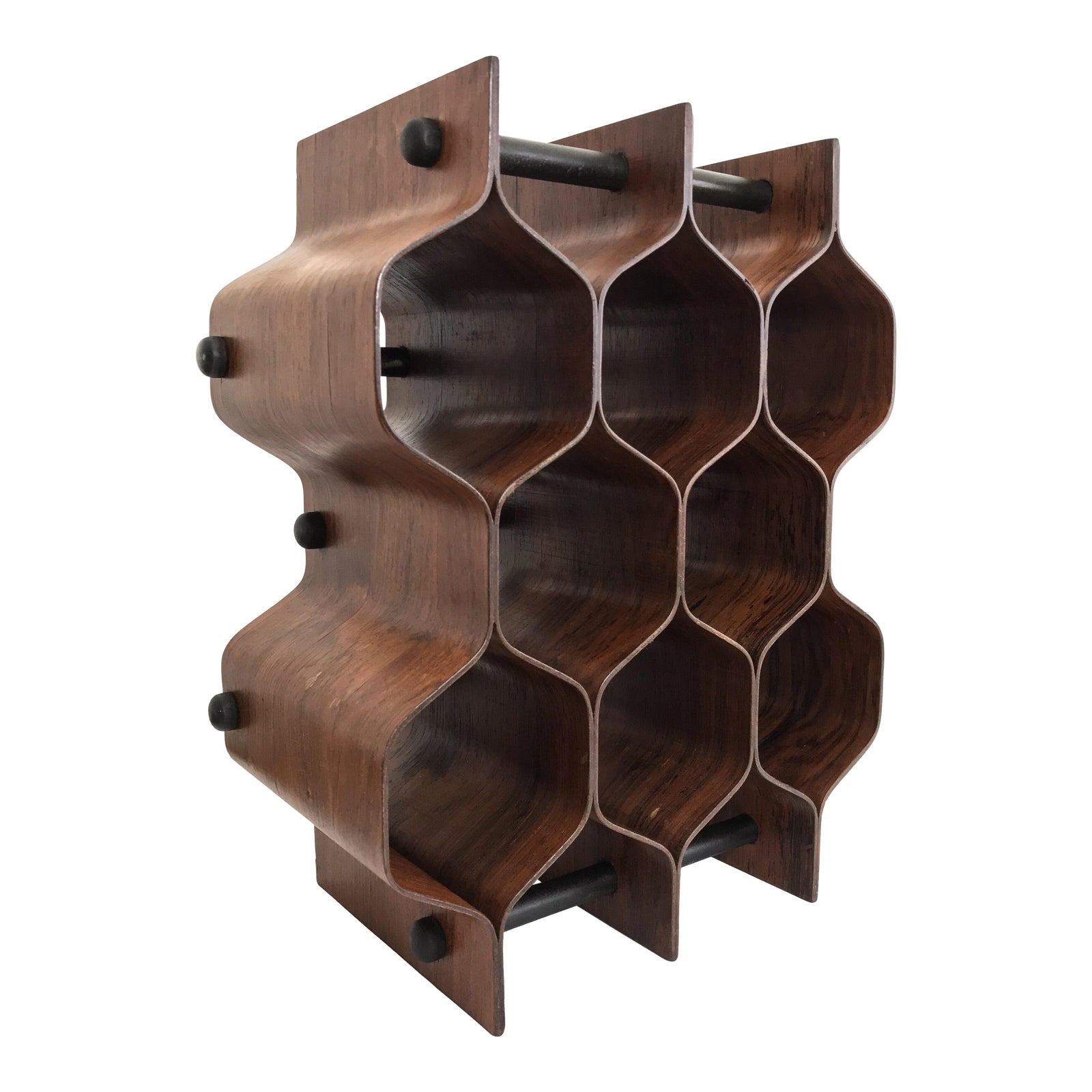 mid century modern wine rack