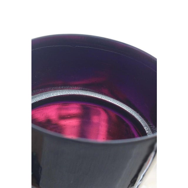 1980s Cylindrical Vase in Black with Silver Dust from Seguso, 1980 For Sale - Image 5 of 10