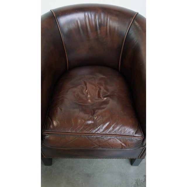 English Style Cowhide Club Armchairs, Set of 2 For Sale - Image 6 of 15