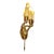 Late 20th Century Empire 3-Light Brass Wall Sconce With Spread-Winged Bird For Sale